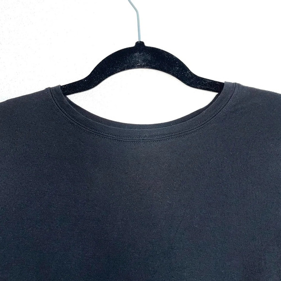 American Eagle Black Crew Neck Short Sleeve Basic Cropped Tee Small Women’s - Picture 2 of 10